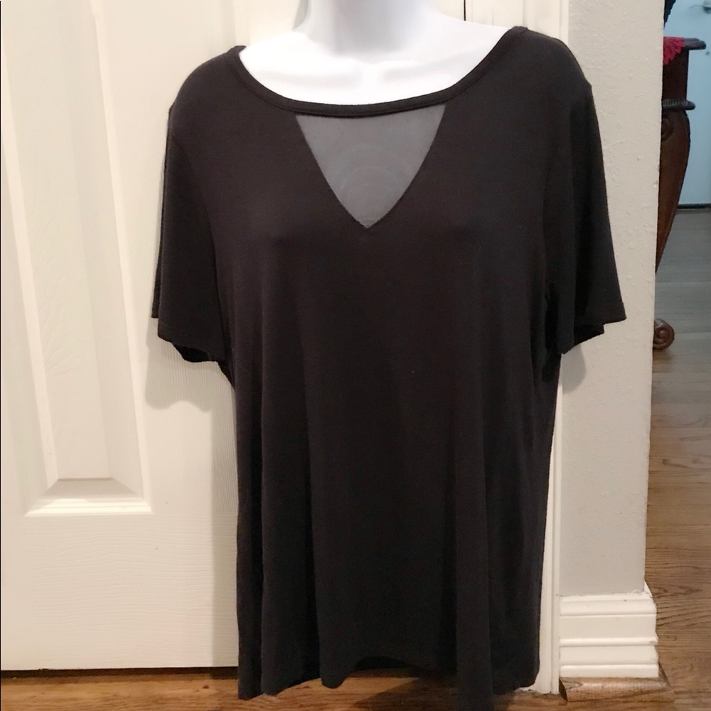 Rue21 Shirt w/v-neck Mesh